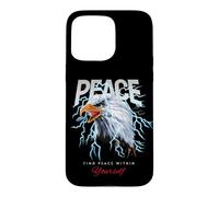 Carcasa para iPhone 15 Pro MAX Peace USA Eagle Wild Quotes Find The Peace Within Yourself