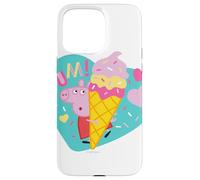 Carcasa para iPhone 15 Pro MAX Peppa Pig Yum Ice Cream