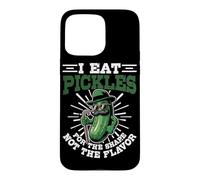 Carcasa para iPhone 15 Pro MAX Pickle Lover Pepino Gimnasio Encurtidos Vegetales Fitness Vegano