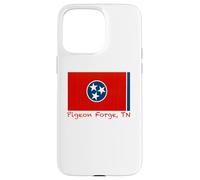 Carcasa para iPhone 15 Pro MAX Pigeon Forge, Recuerdo de la Bandera de Estados Unidos de Tennessee