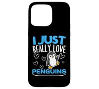 Carcasa para iPhone 15 Pro MAX Pingüino I Just Really Love Penguins