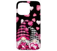 Carcasa para iPhone 15 Pro MAX Pink Buffalo Plaid Valentines GNOME Cute Love Heart