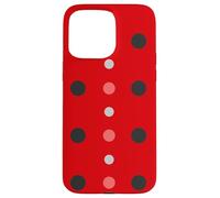 Carcasa para iPhone 15 Pro MAX Pink & Red Black Polka Dot Ladybug Cute Lady Bug Polka Dots