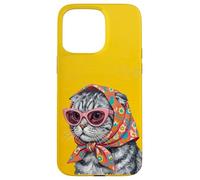 Carcasa para iPhone 15 Pro MAX Portada de Revista Scottish Fold Fashion Cats Lover