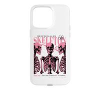 Carcasa para iPhone 15 Pro MAX Póster sarcástico Divertido de semitono sarcástico de anatomía Esqueleto Rosa gótico
