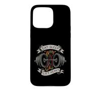 Carcasa para iPhone 15 Pro MAX Powerlifting Eat Sleep Lift Heavy Gym Workout