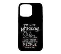 Carcasa para iPhone 15 Pro MAX Prefiero no Tratar con Gente Divertido Anti-Social