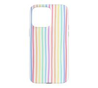 Carcasa para iPhone 15 Pro MAX Preppy Striped Summer Rainbow Stripes