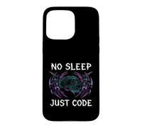 Carcasa para iPhone 15 Pro MAX Programmer Hacker No Sleep Just Code Cyberpunk Brain
