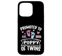 Carcasa para iPhone 15 Pro MAX Promocionado a Poppy of Twins EST 2026 Revelación de género del bebé