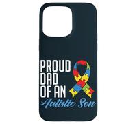 Carcasa para iPhone 15 Pro MAX Proud Dad of An Autistic Son - Autism Awareness Padre Hijo