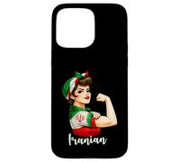 Carcasa para iPhone 15 Pro MAX Proud Strong Iranian Girl Woman Girlfriend Iran Flag