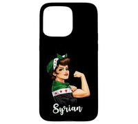 Carcasa para iPhone 15 Pro MAX Proud Strong Syrian Girl Woman Girlfriend New Syria Flag