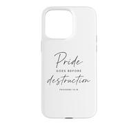 Carcasa para iPhone 15 Pro MAX Proverbios 16:18 El Orgullo va Antes de la destrucción Biblia bíblica