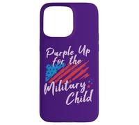 Carcasa para iPhone 15 Pro MAX Purple Up Military Child/Support Family American Flag Star
