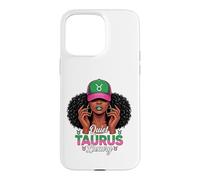 Carcasa para iPhone 15 Pro MAX Quiet Luxury Taurus Afro Women Pink Green Cap Black Girl