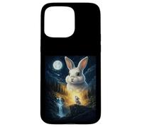 Carcasa para iPhone 15 Pro MAX Rabbit Howling to The Moon Vintage Funny Rabbit