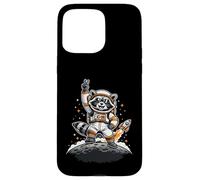Carcasa para iPhone 15 Pro MAX Raccoon Astronaut On The Moon with Rocket Retro Space Iconic