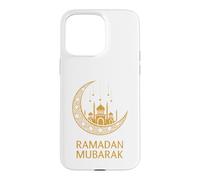 Carcasa para iPhone 15 Pro MAX Ramadán Mubarak Feliz Ayuno Luna Creciente Islámico Musulmán
