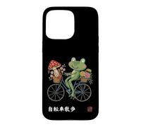 Carcasa para iPhone 15 Pro MAX Rana Japonesa Montar Bicicleta Floral Jardín Cottagecore