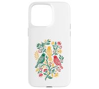 Carcasa para iPhone 15 Pro MAX Rasta Reggae Roots Three Birds Jamaica Folk Art Floral