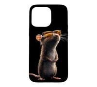 Carcasa para iPhone 15 Pro MAX Rata Ratón Simpático Roedores Ratón Enano Ratas Pequeñas