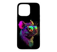 Carcasa para iPhone 15 Pro MAX Rata Ratón Simpático Roedores Ratón Enano Ratas Pequeñas