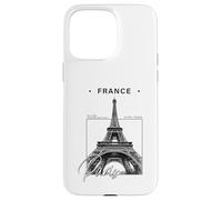 Carcasa para iPhone 15 Pro MAX Recuerdo Minimalista de Viaje de la Torre Eiffel de París