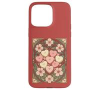 Carcasa para iPhone 15 Pro MAX Recuerdos en Forma de corazón y Flores Art Nouveau