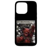 Carcasa para iPhone 15 Pro MAX Red Devil Último Día De Escuela Vacaciones De Verano Divertido Meme Selfie