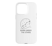Carcasa para iPhone 15 Pro MAX Regalo de astrología Born Under The Stars para fanáticos