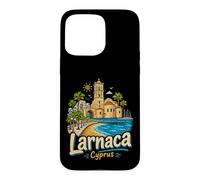 Carcasa para iPhone 15 Pro MAX Regalo de Recuerdo de Viaje de Larnaca Chipre Dibujado a Mano