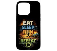 Carcasa para iPhone 15 Pro MAX Regalo Divertido para Corredores de Eat Sleep Run Repeat