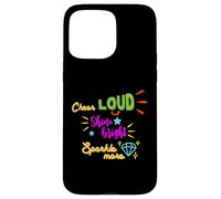 Carcasa para iPhone 15 Pro MAX Regalo para animadoras Cheer Cheer Loud Shine Bright