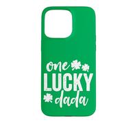 Carcasa para iPhone 15 Pro MAX Regalo para el Día de San Patricio de One Lucky Dada, Color Verde Oscuro