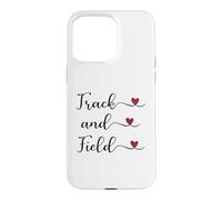 Carcasa para iPhone 15 Pro MAX Regalo tipográfico manuscrito con corazón de Pista y Campo