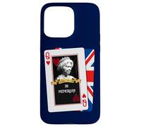 Carcasa para iPhone 15 Pro MAX Reina Elizabeth II - Tarjeta de Juego (Memoriam skat Royal, Reino Unido)