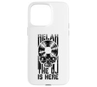 Carcasa para iPhone 15 Pro MAX Relax The DJ Is Here, Amante de los Discos de Vinilo Gothic Skull LP