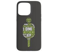 Carcasa para iPhone 15 Pro MAX Reproductor de Bebidas Pickleball Life Paddle Word Cloud