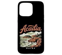 Carcasa para iPhone 15 Pro MAX Retro Acadia National Park Vintage Style Maine Shore
