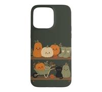 Carcasa para iPhone 15 Pro MAX Retro Autumn Harvest Shelf Doodle Personajes Vibe