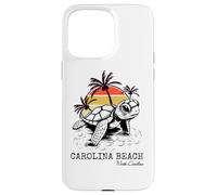 Carcasa para iPhone 15 Pro MAX Retro Carolina Beach Cute Sea Turtle Art NC Vacaciones Familiares
