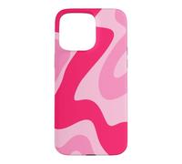 Carcasa para iPhone 15 Pro MAX Retro Hot Pink Swirl Abstracto Estético Groovy 70s Boho Y2K