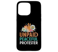 Carcasa para iPhone 15 Pro MAX Retro Peace Sign Flowers Groovy Unpaid Peaceful Protester