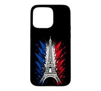Carcasa para iPhone 15 Pro MAX Retro Silhouette Eiffel Tower Paris France Travel Souvenir