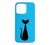 Carcasa para iPhone 15 Pro MAX Retro Vintage Mod Atomic Black Cat Eye Gafas Rockabilly