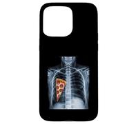Carcasa para iPhone 15 Pro MAX Rib Cage X-Ray Pizza Slice Funny Food Humor Anatomía