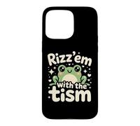 Carcasa para iPhone 15 Pro MAX Rizz Em' with The Tism Awesome Autism Aware Charming Teas