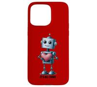 Carcasa para iPhone 15 Pro MAX Robot with a Big Heart, Graphic