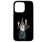 Carcasa para iPhone 15 Pro MAX Rock Wizard Divertido Guitarrista Gráfico Juguetón Vibrante